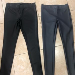Express leather leggings grey and black  size M
